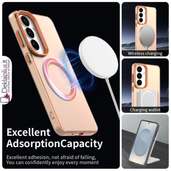 Smūgiams atsparus dėklas su magsafe - oranžinis (Samsung Galaxy S26 Plus) Smūgiams atsparus dėklas su magsafe - oranžinis (Samsung Galaxy S26 Plus)